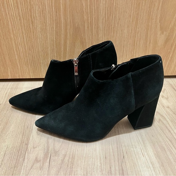 Marc Fisher Shoes - Marc Fisher Black Suede Ankle Booties